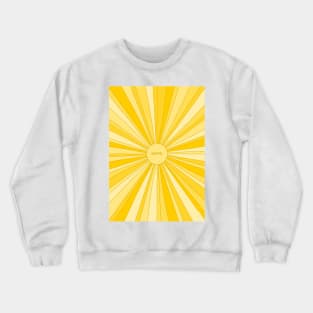 Retro sun with mellow rays in gold and yellow + HOPE Crewneck Sweatshirt